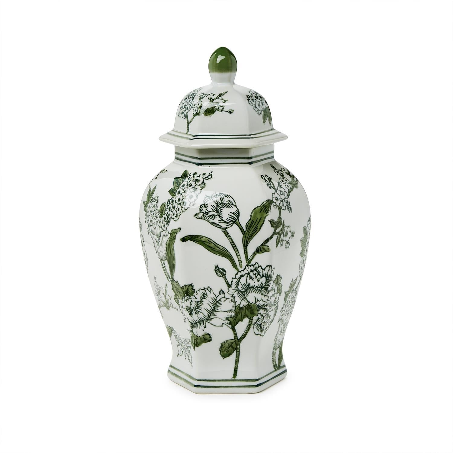 Two's Company Primrose and Lotus Chinoiserie Temple Jar - Thumbnail 2
