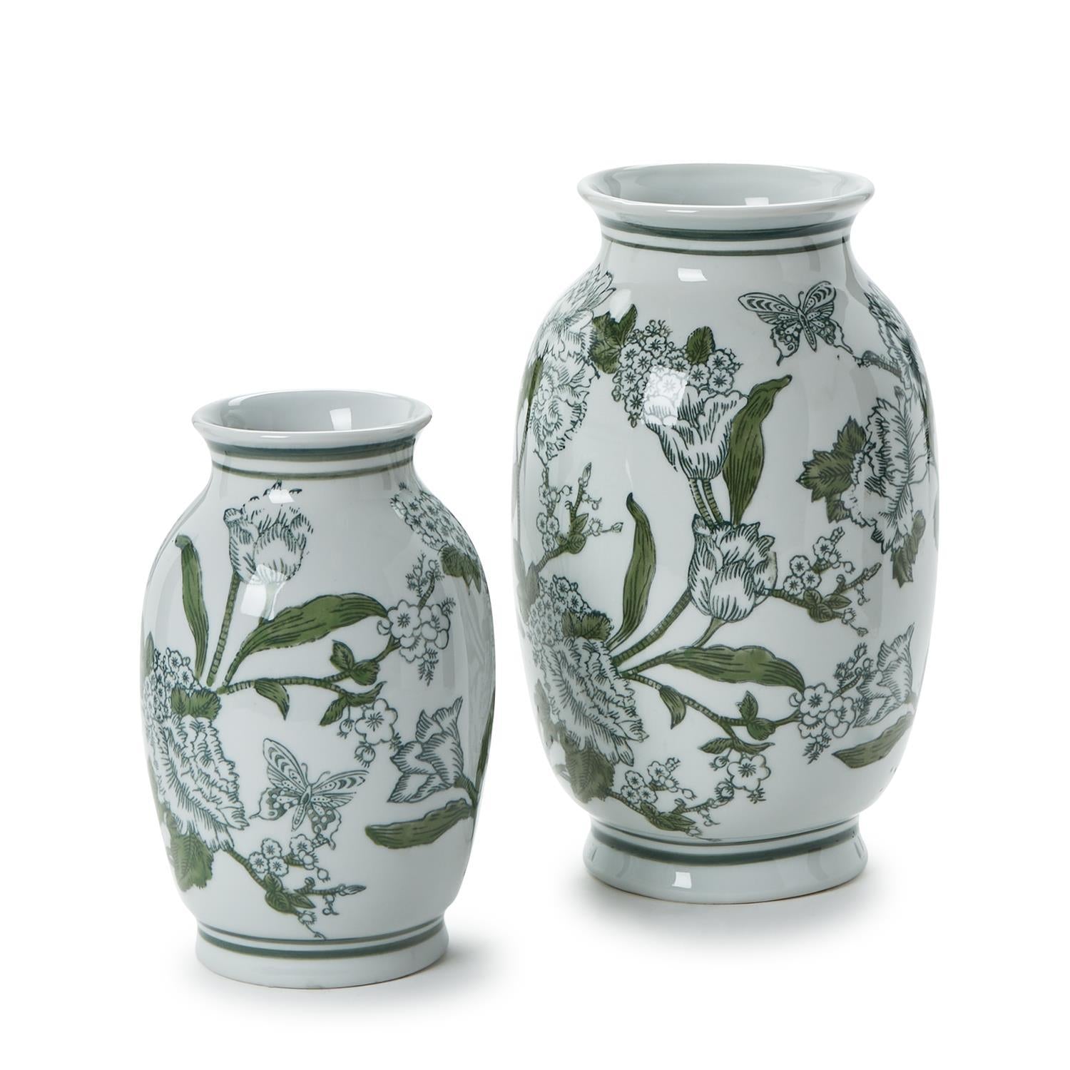 Two's Company Primrose and Lotus Chinoiserie Vases - Thumbnail 5