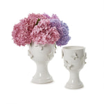 Two's Company Set of 2 Butterfly Pedestal Cachepots with Sculpted Butterflies