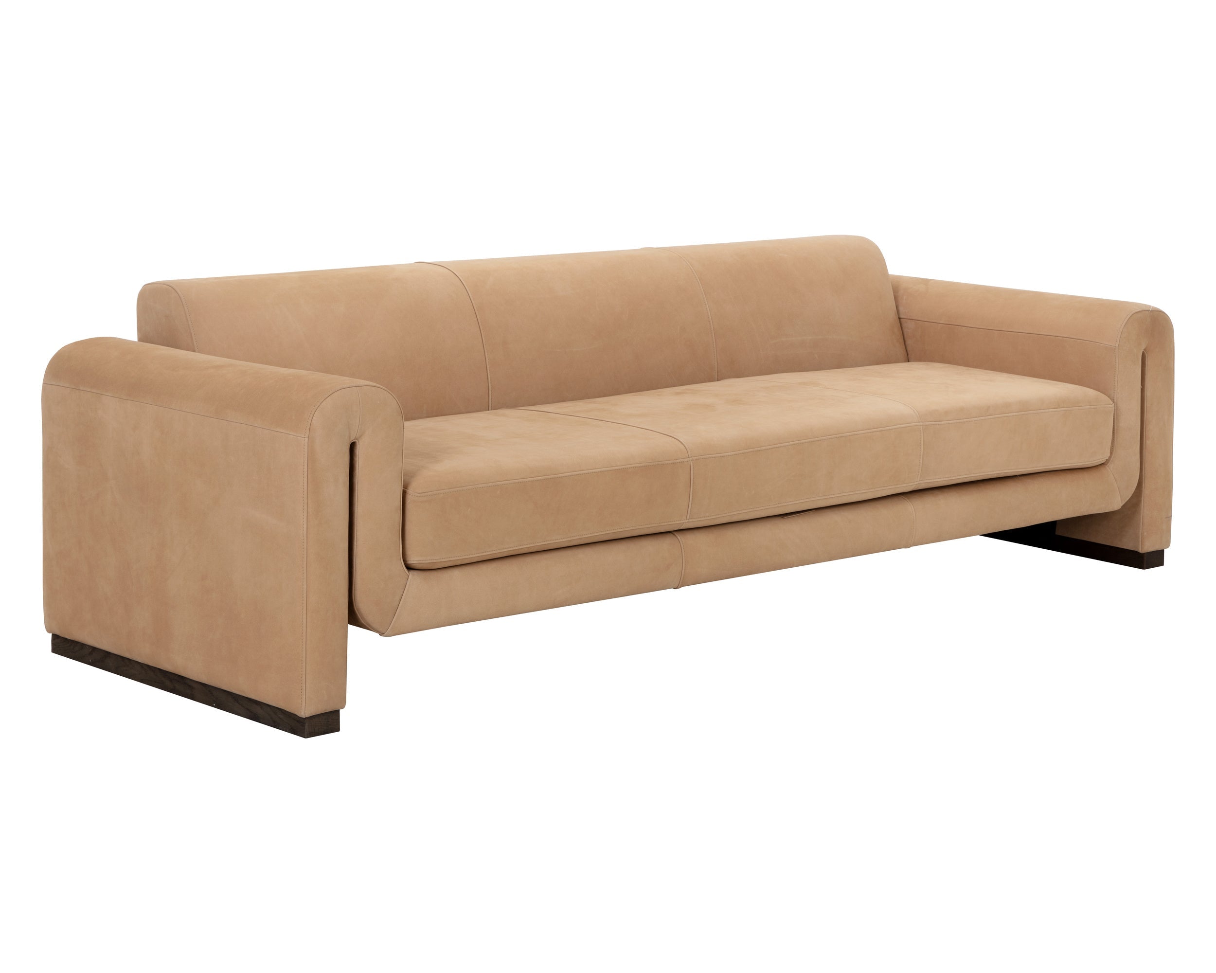 Romer Sofa - Distressed Brown  Nubuck Tan Leather