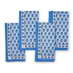 Two's Company Set of 4 Chinoiserie Blue Block Print Cloth Napkins