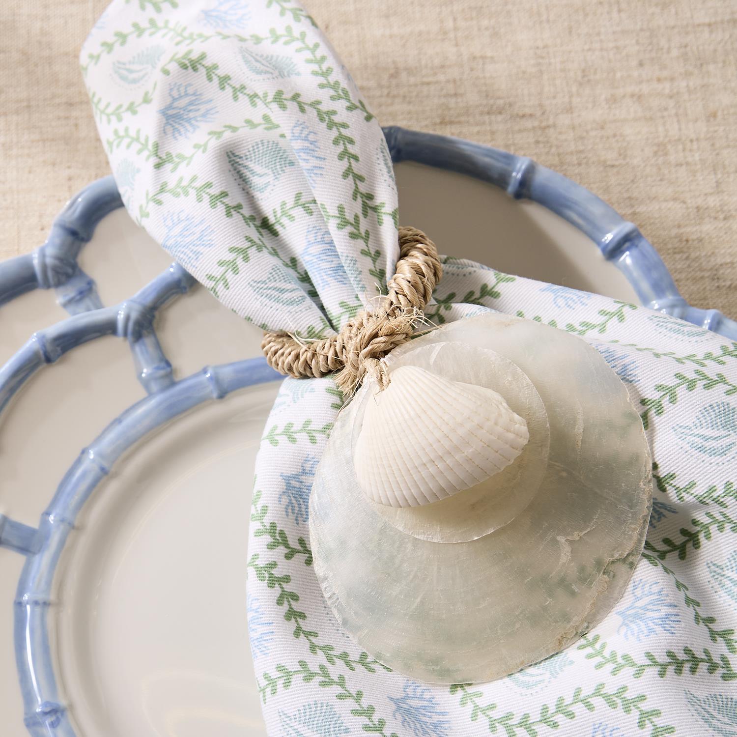 Two's Company Capiz Shell Napkin Rings