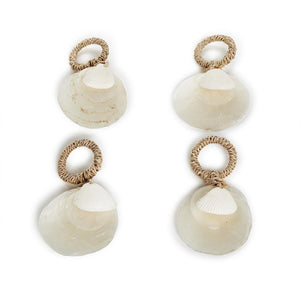 Two's Company Set of 4 Capiz Shell Napkin Rings