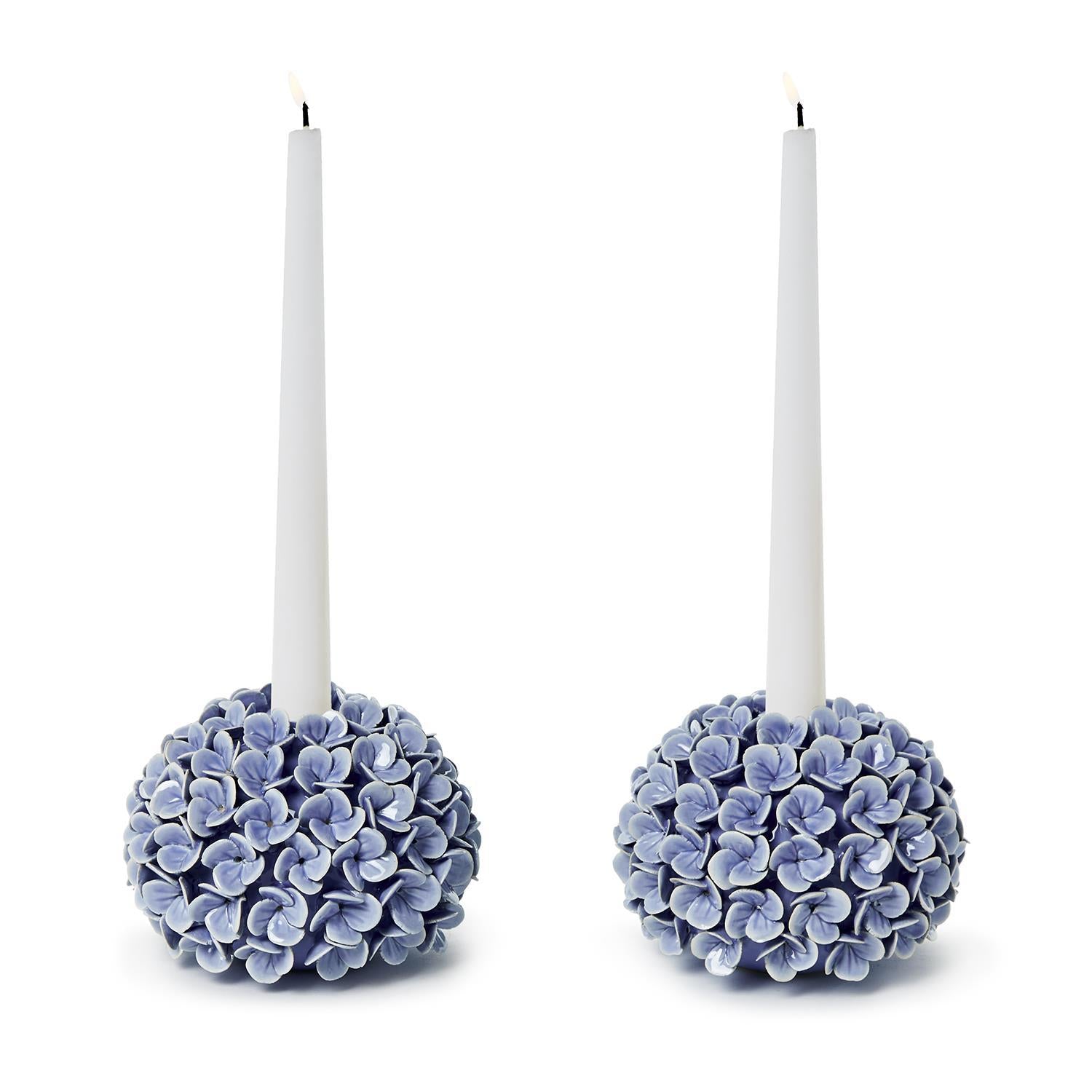 Two's Company Hydrangea Bud Vases / Candle Holders - Thumbnail 3