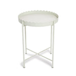 Two's Company Scalloped Edge Round Side/Accent Table