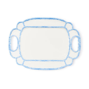 Two's Company French Blue Bamboo Touch Platter