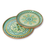 Two's Company Set of 2 Cabbage Texture Melamine Serving Trays