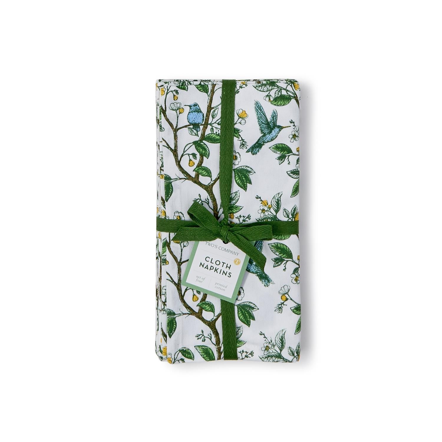Two's Company Hummingbird Cloth Napkins - Thumbnail 2