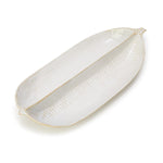 Two's Company Artisanal White 2 Section Divided Server / Tray