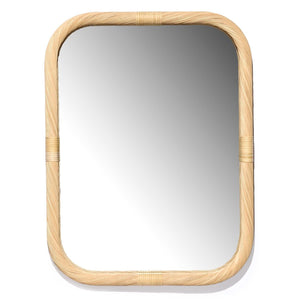 Two's Company Hand-Crafted Rattan Rectangle Wall Mirror