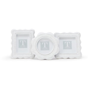 Two's Company Set of 3 Scalloped Rattan Weave Frames