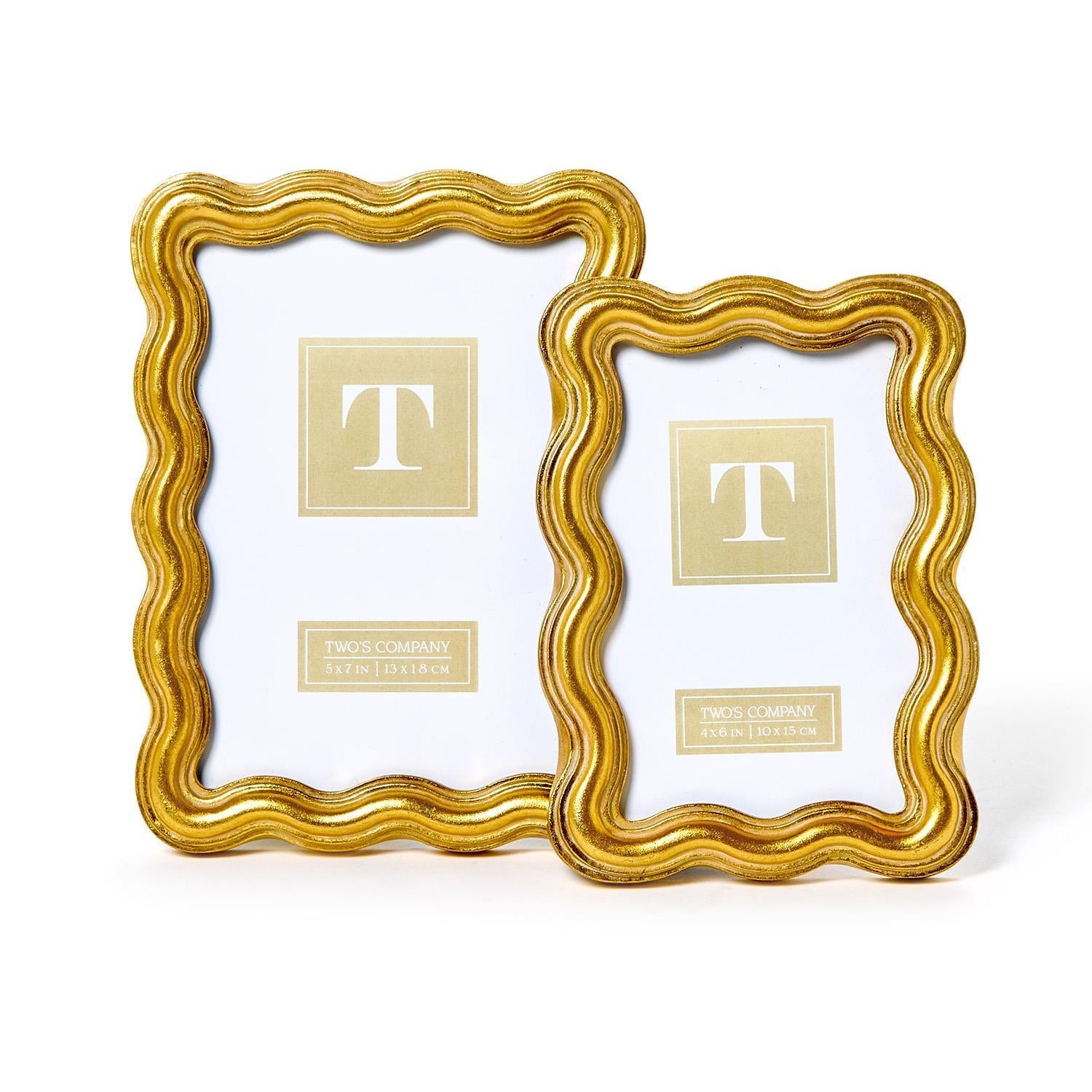 Two's Company Set of 2 Triple Wave Photo Frame
