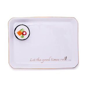 Two's Company Sushi Icon Trinket Tray with Saying in Gift Box - 55197-04