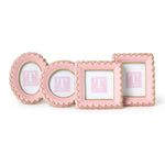 Two's Company S/4 Pink Scalloped Mini Photo Frame