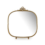 Two's Company Antique Gold Finish Vanity Table Mirror
