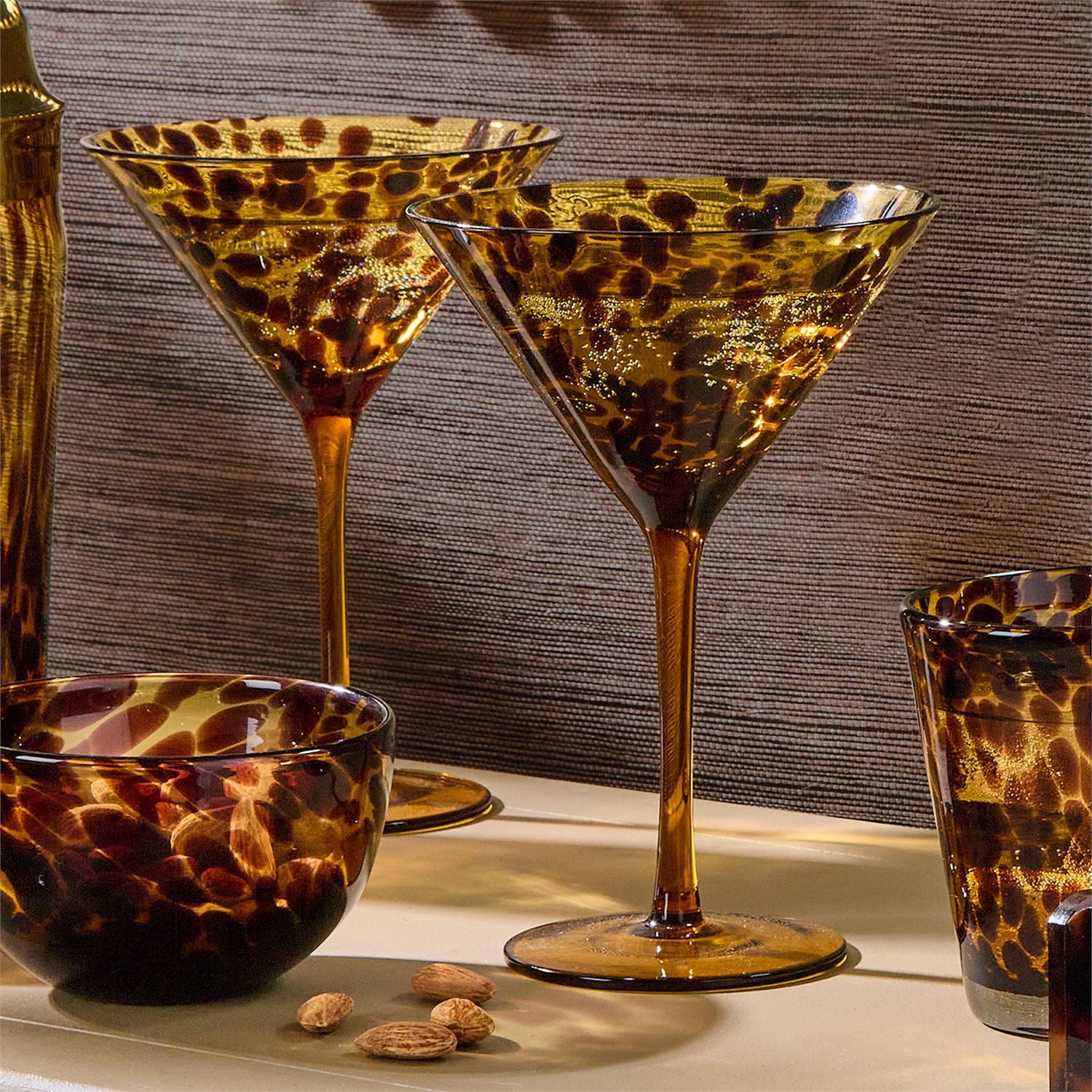 Two's Company Tortoise Stemless Wine Glass - Thumbnail 4