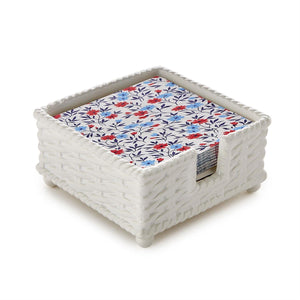 Two's Company Basketweave Cocktail Napkin Holder - 55422