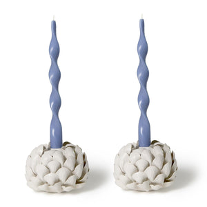 Two's Company Set of 2 Sea Shell Bud Vases / Taper Candleholders - 55459