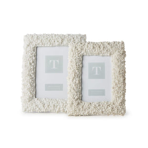 Two's Company Set of 2 White Coral Frames Incl 2 Sizes - 55465