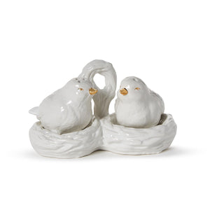 Two's Company Set of 2 Birds Salt and Pepper Shakers with Nest Carrier in Gift Box - 55510