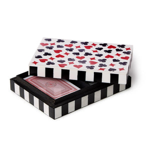 Two's Company Turf Club Double Card Set in Hand-Crafted Box - 55569