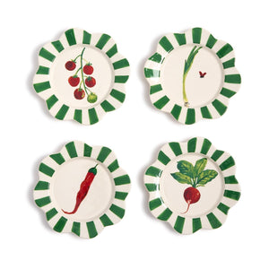 Two's Company Set of 4 Vegetable Tidbit Plates - 55611