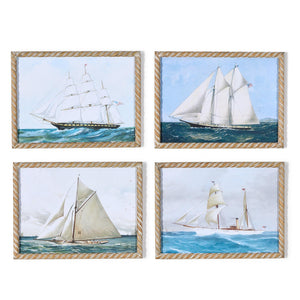 Two's Company Set of 4 Framed Ship Wall Art - 55617