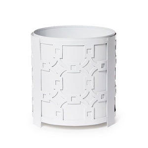 Two's Company Laser Fretwork Round Metal Planter - 55634