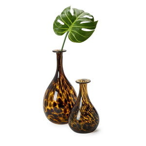 Two's Company Set of 2 Long Neck Tortoise Print Vases - 55639
