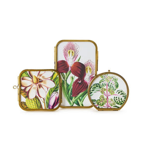 Two's Company Set of 3 Mini Metal Frames with Antique Gold Trim - 55664