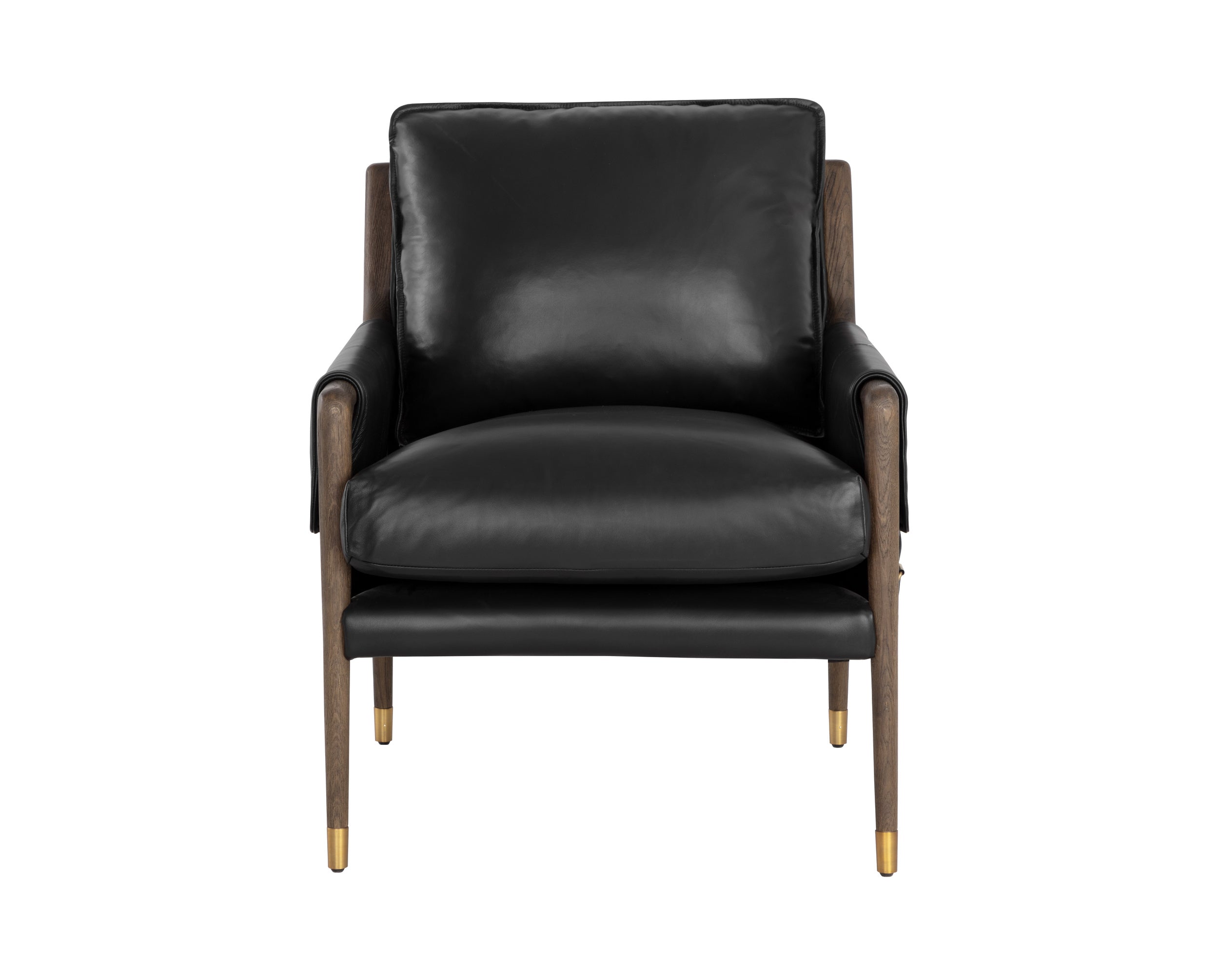 Mauti Armchair - Distressed Brown  Cortina Black Leather