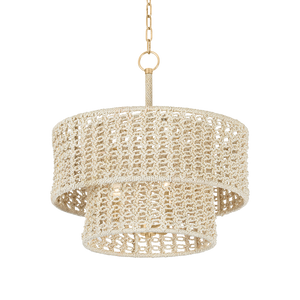 Hudson Valley Lighting Yorkhill Pendant-Vintage Gold Leaf