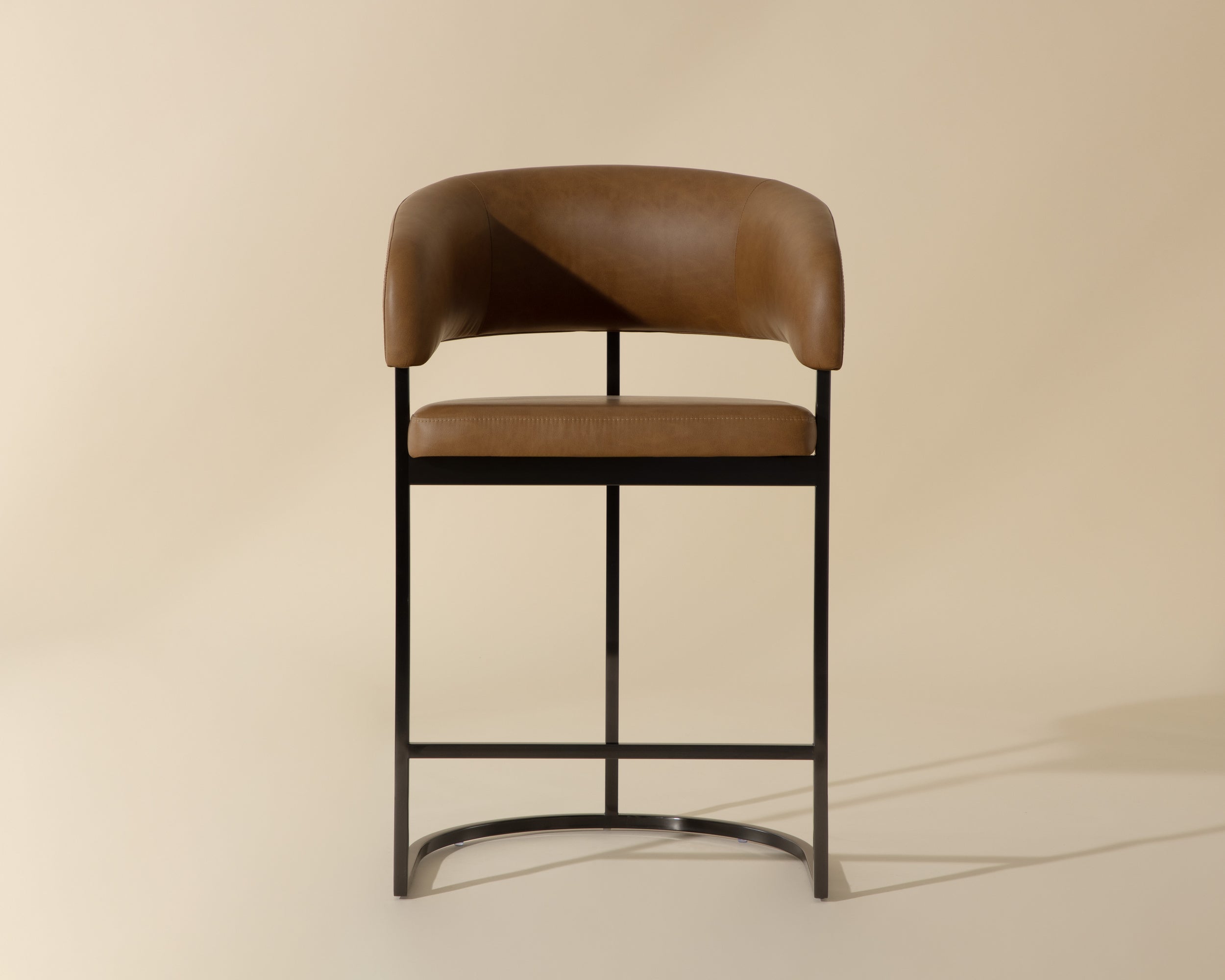 Marris Counter Stool - Gunmetal  Milliken Cognac