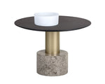 Monaco Coffee Table - Gold  Grey Marble / Charcoal Grey