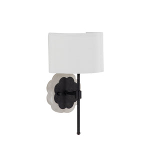 Gabby - Shirley Alabaster Brushed Black Natural Wall Sconce - SCH-175677