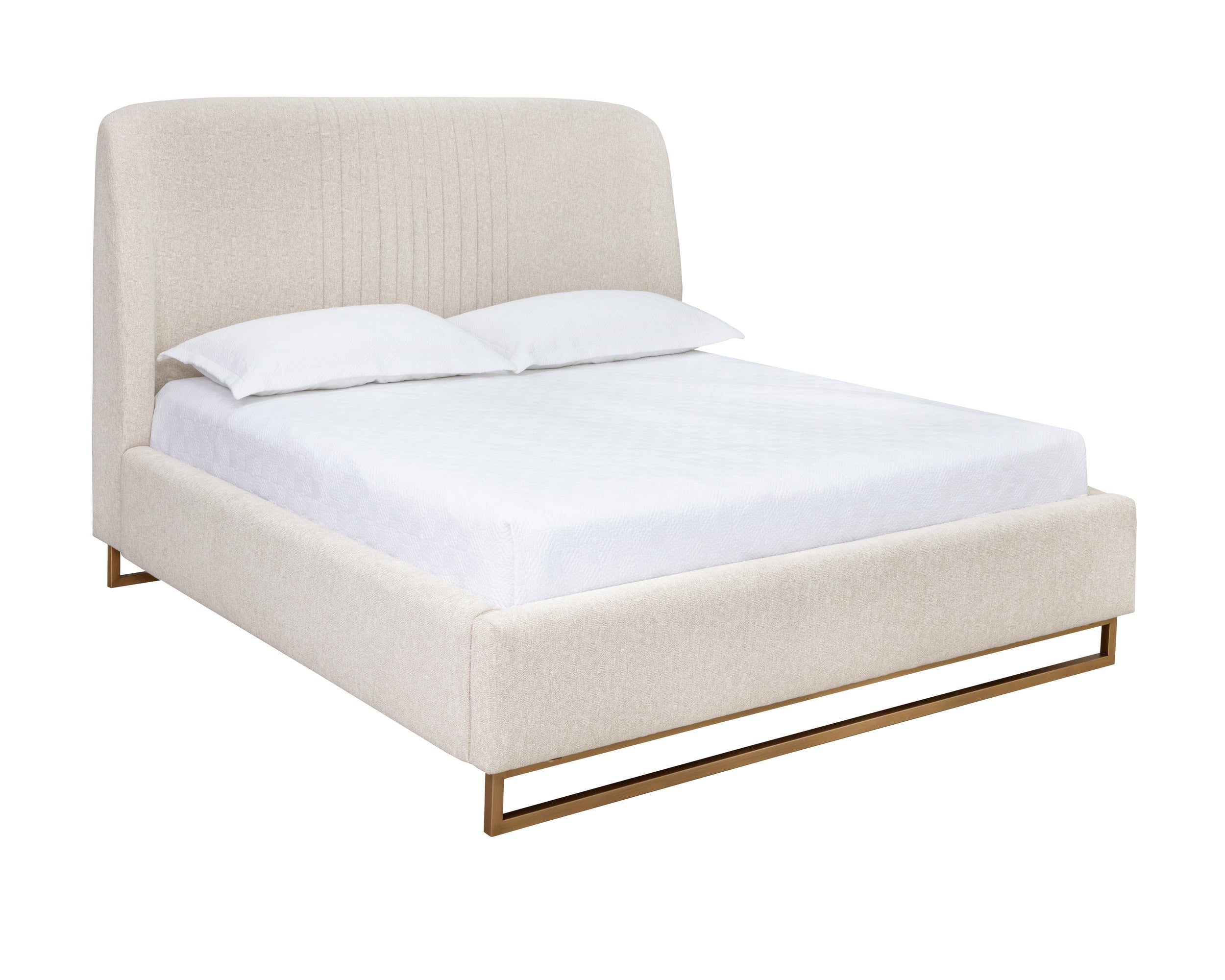 Nevin Bed - King  Dove Cream
