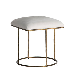 Gabby - Lucas Hair-on-Hide Brass Stool - SCH-175125