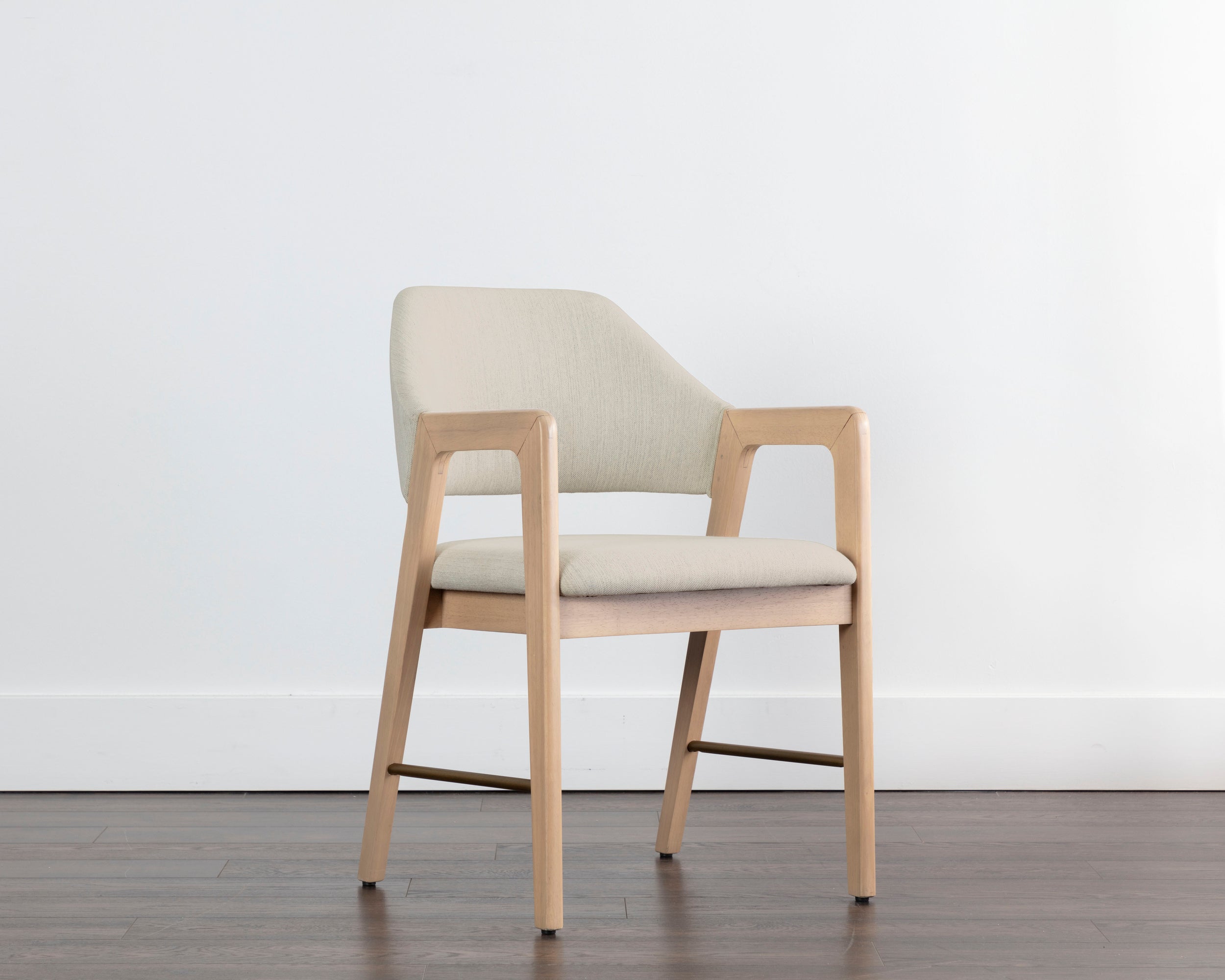 Milton Dining Armchair - Light Wash  Mina Ivory