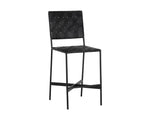 Omari Counter Stool - Black Leather