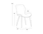 Lyla Dining Chair - Black  Antique Brown