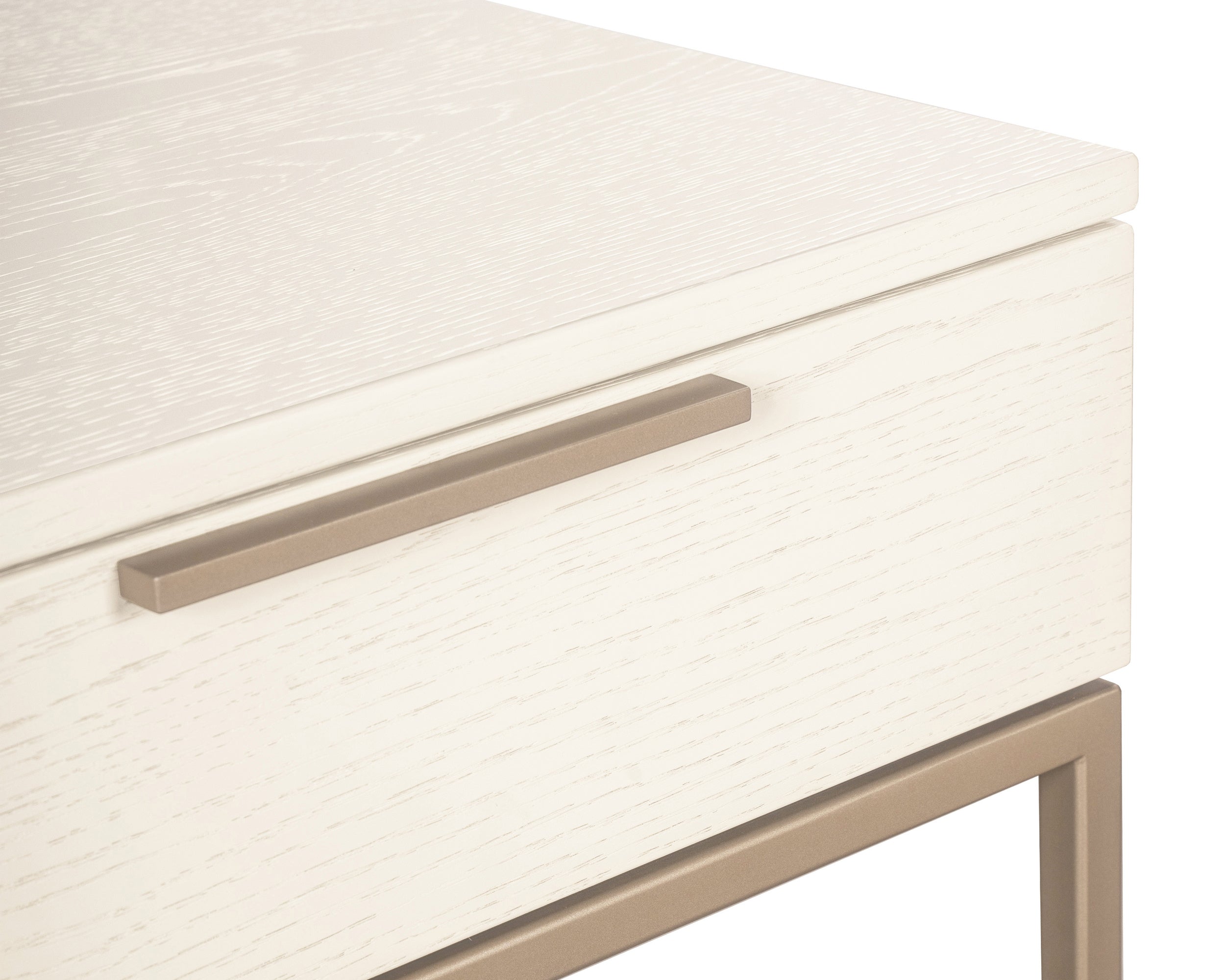 Rebel Console Table With Drawers - Champagne Gold  Cream