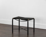 Riz Stool - Black Leather