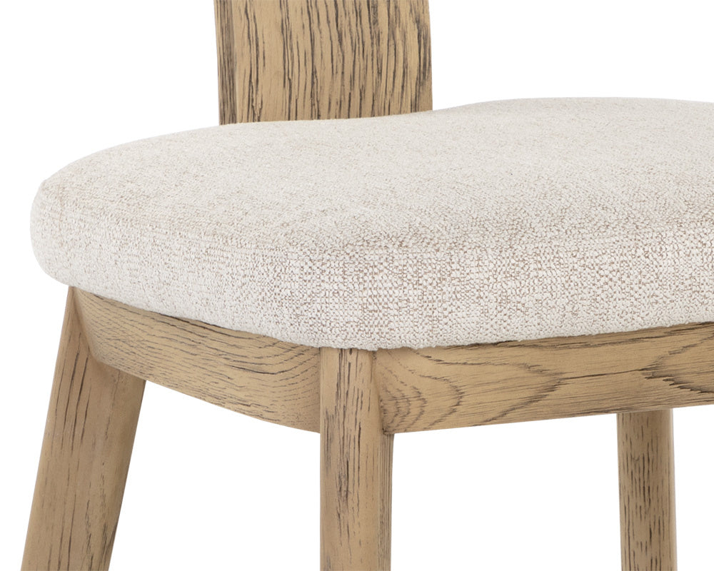 Rickett Dining Chair - Weathered Oak  Dove Cream