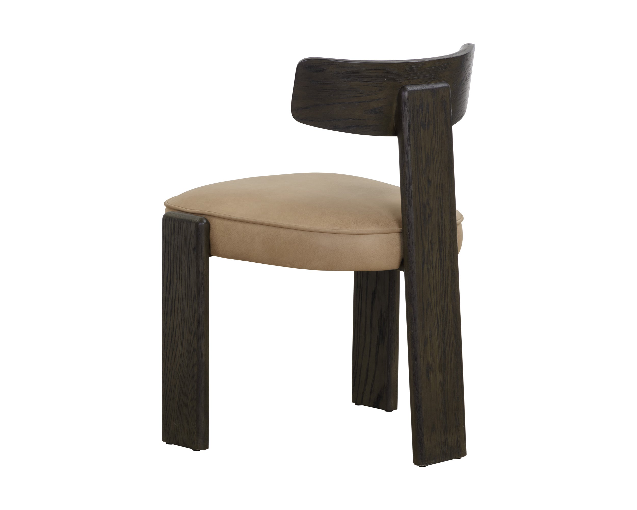Horton Dining Chair - Dark Brown  Sahara Sand Leather