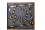 In A Maze - 60" X 60"  Gold Floater Frame