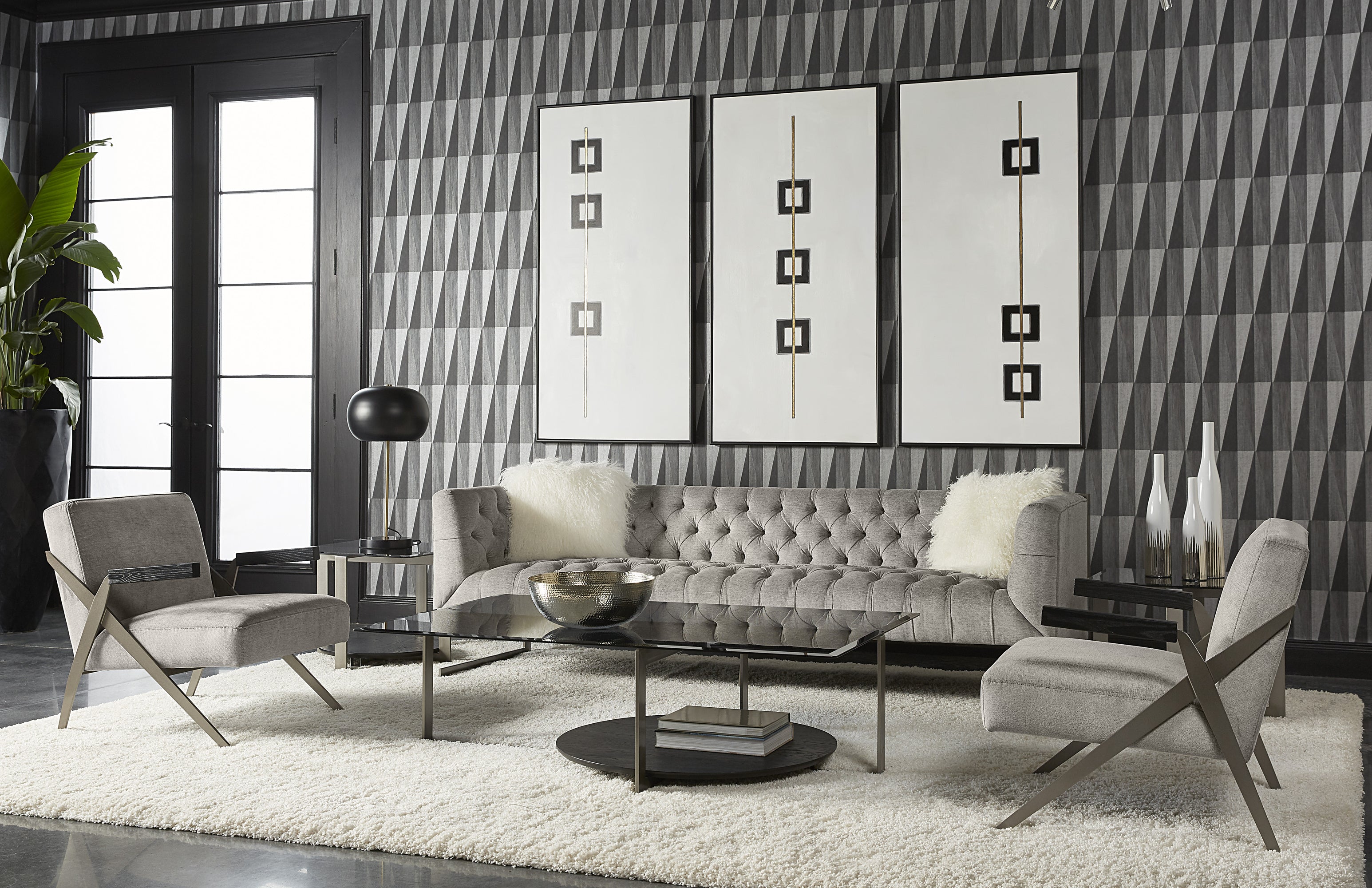 Boxed In (Set Of 3) - 30" X 60"  Black Floater Frame