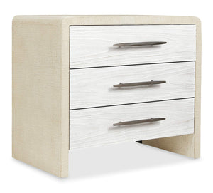 Hooker Furniture - Cascade Three-Drawer Nightstand - White/Cream/Beige - 6120-90116-05
