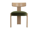 Horton Dining Chair - Rustic Oak  Forest Green