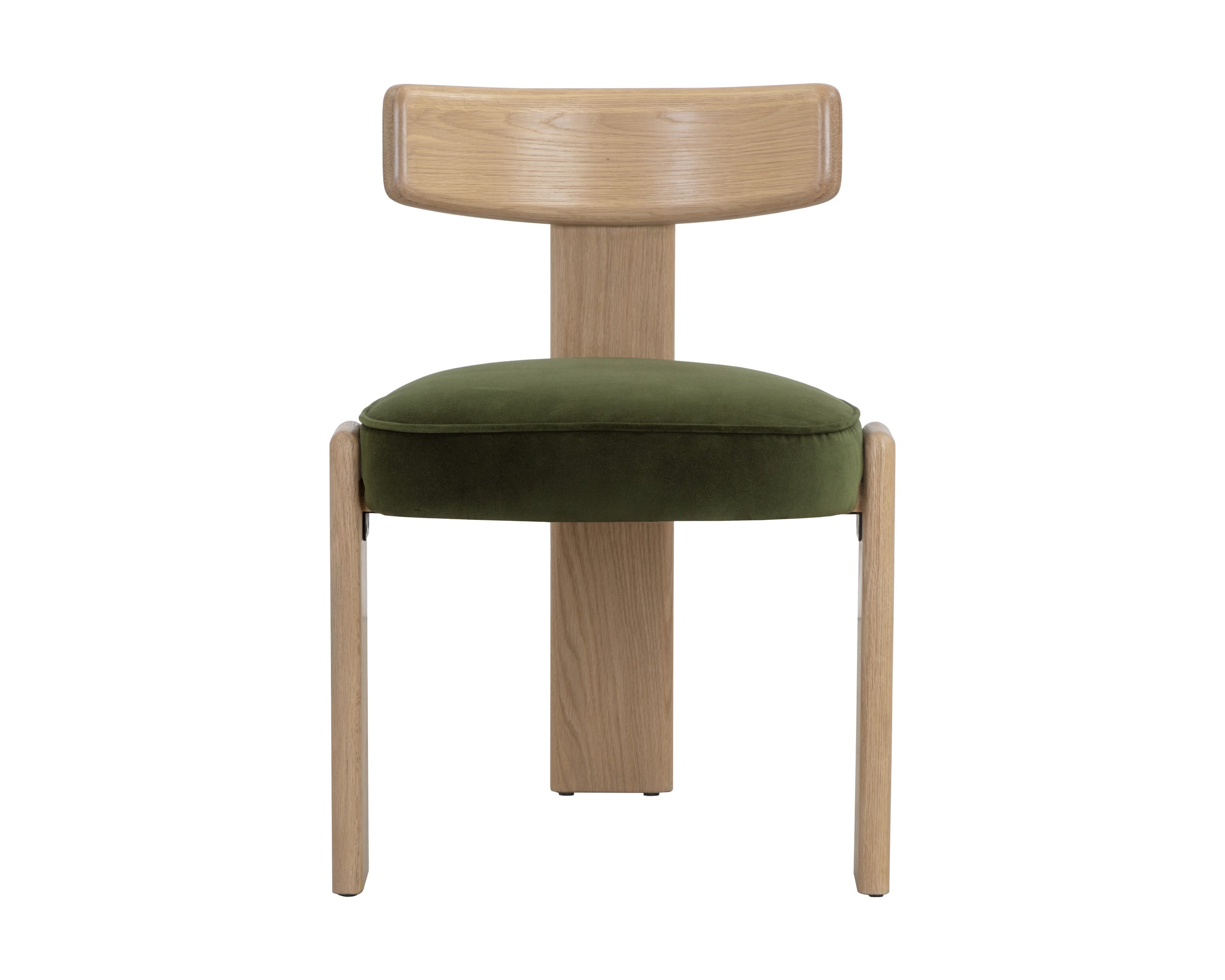 Horton Dining Chair - Rustic Oak  Forest Green