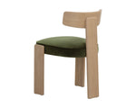 Horton Dining Chair - Rustic Oak  Forest Green